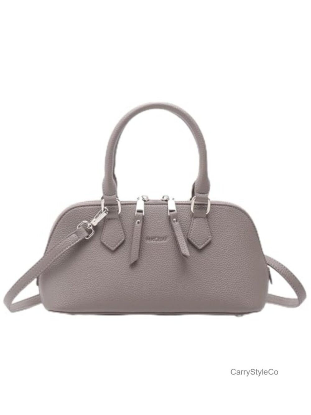 PU Leather Satchel Crossbody Bag with Detachable Strap Top Handle Purse